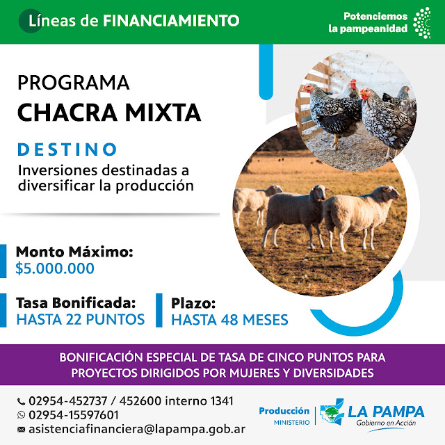 Aumentan montos de créditos para la Línea financiera “Chacra Mixta”